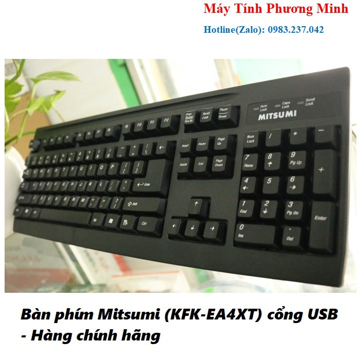 Bàn phím Mitsumi (KFK-EA4XT) cổng USB - Hàng chính hãng