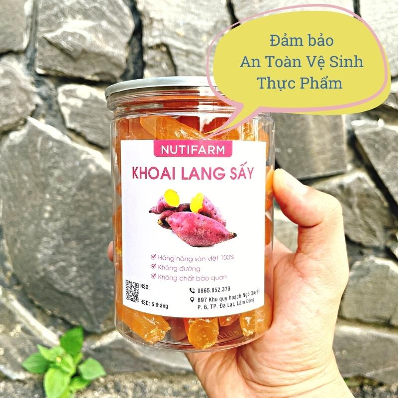 Khoai lang sấy dẻo, củ khoai lang sâm 500gr NutiFarm rau củ sấy đặc sản đà lạt