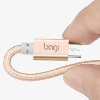 |P&D SALE| CÁP DÙ BAGI SẠC NHANH MICRO USB SIÊU BỀN (MÀU HỒNG)