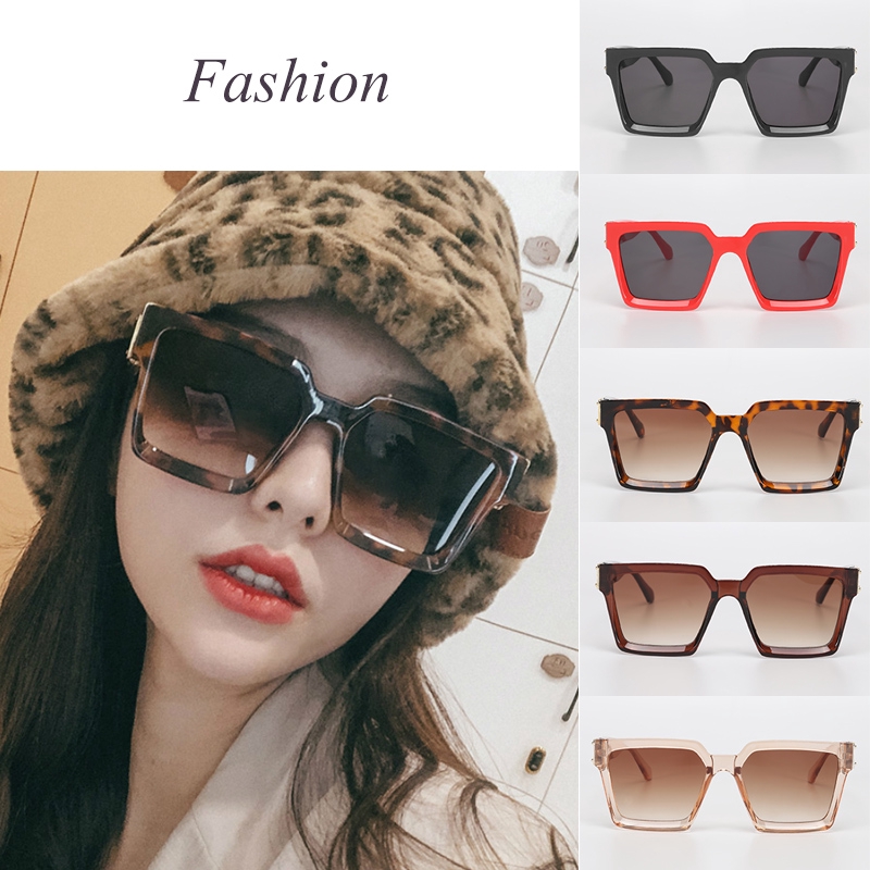 Kính chống nắng gọng vuông cỡ lớn thiết kế sang trọng thời trang cao cấp INS | BigBuy360 - bigbuy360.vn