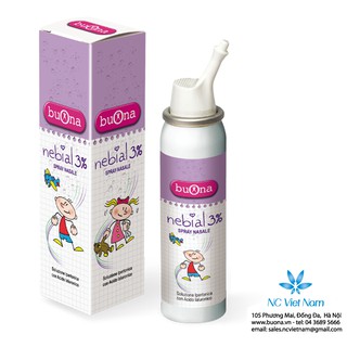 [CHÍNH HÃNG] DUNG DỊCH XỊT RỬA MŨI ƯU TRƯƠNG NEBIAL 3% NASAL SPARAY