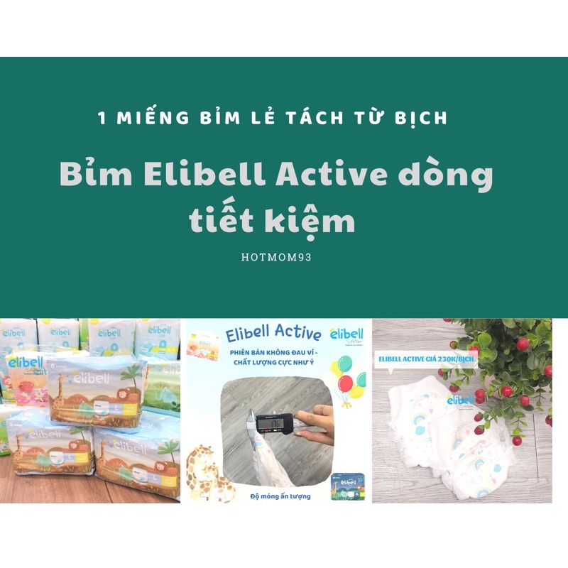 Bỉm dán/quần Elibell Active nội địa Nga phiên bản không đau ví S1/M1/L1/XL1/XXL1