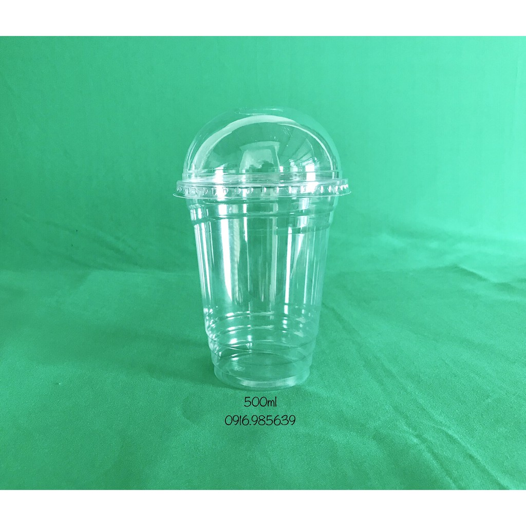 100 BỘ LY PET 500ML + NẮP