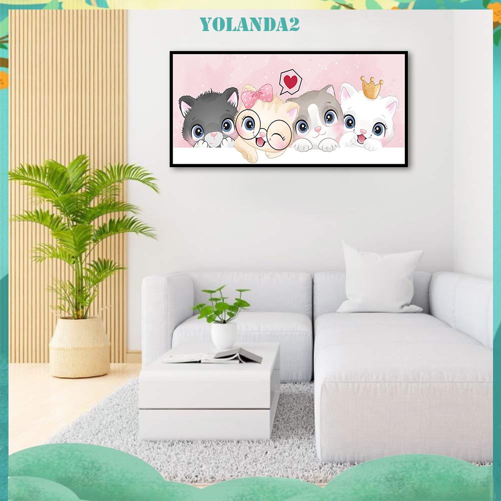 Tranh thêu chữ thập hình mèo con 11CT toàn bộ