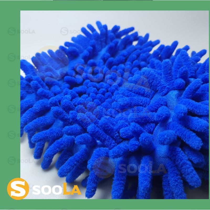 Găng tay rửa xe ô tô, xe máy, siêu sợi chống xước, bao tay rửa xe loại tốt dày SOOLA