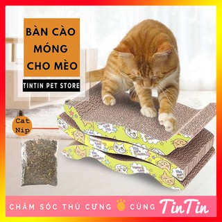 Bàn cào móng cho mèo (kèm cỏ mèo catnip) - Đồ chơi cho mèo giá rẻ