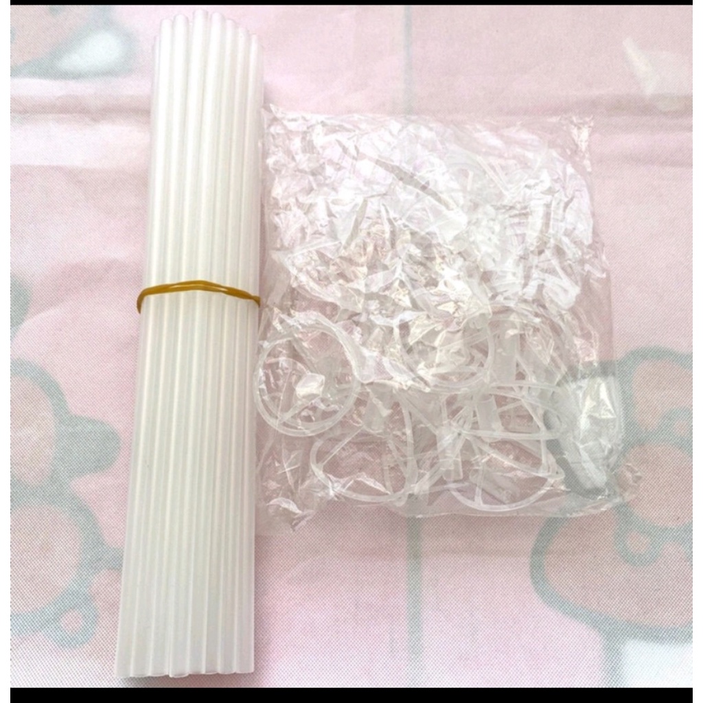 Bó 10-20 que cắm bóng jumbo, que gài bóng galaxy 70cm có giá đỡ