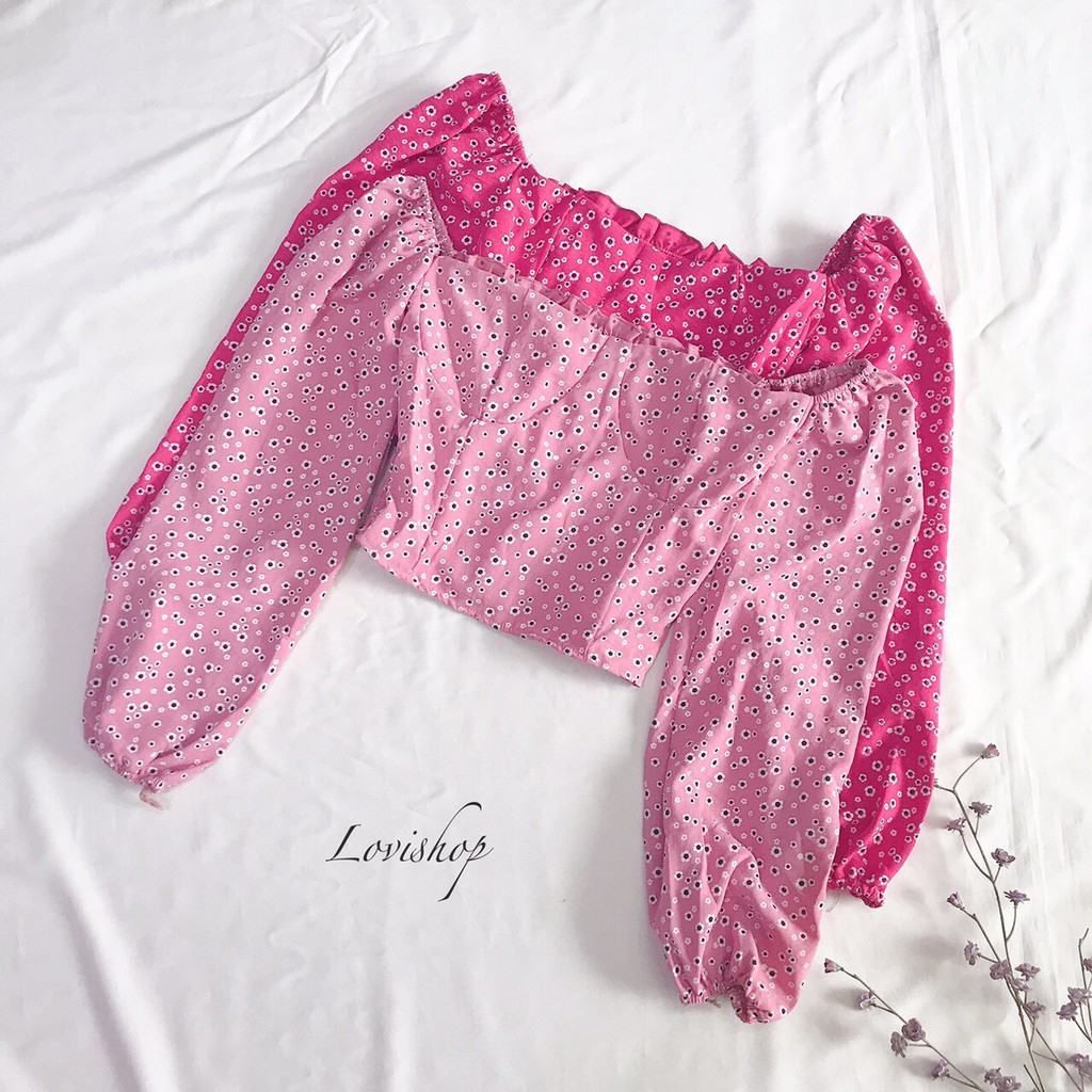 Áó peplum hoa nhí Lovi