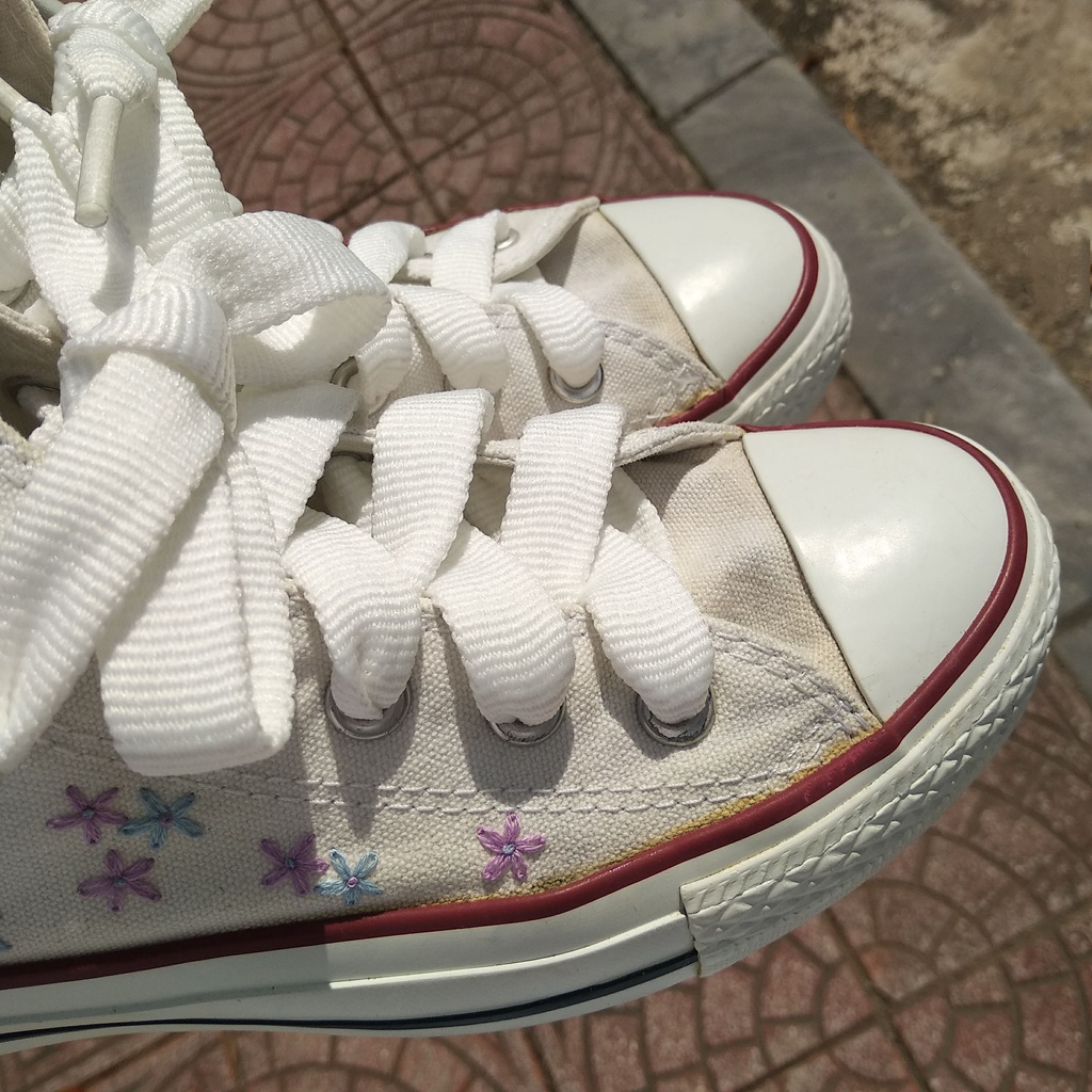1.2/1.5cm dày Dây giày dẹt 2 lớp bản rộng màu trắng dài 1m2 120cm
