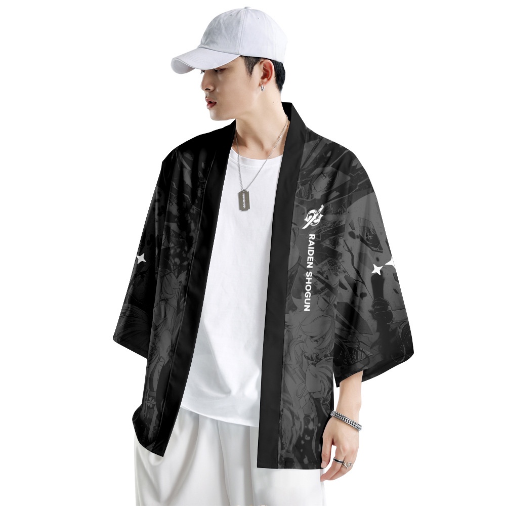 Hobby Genshin Va Chạm Beelzebul Kimono Haori Áo Khoác Ngoài Cosplay Anime Thời Trang Giản Dị Cỡ Lớn