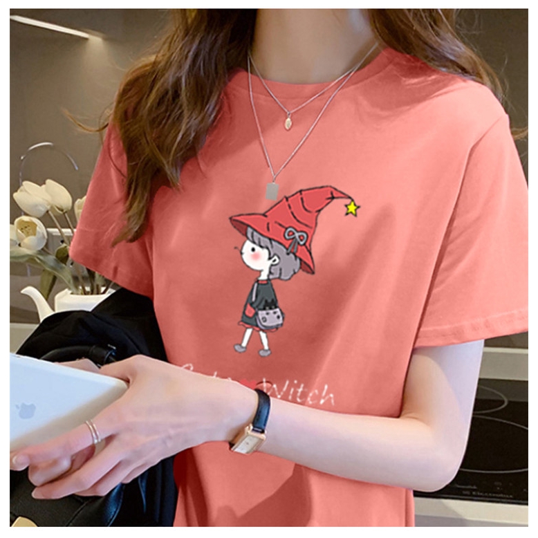 NRVP Áo thun cổ tròn ngắn tay dáng rộng thời trang nữ mùa hè 2020