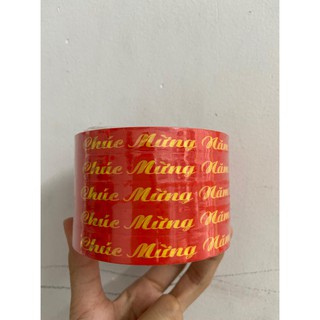 Băng keo CHÚC MỪNG NĂM MỚI - Combo 5 cuộn 12MM