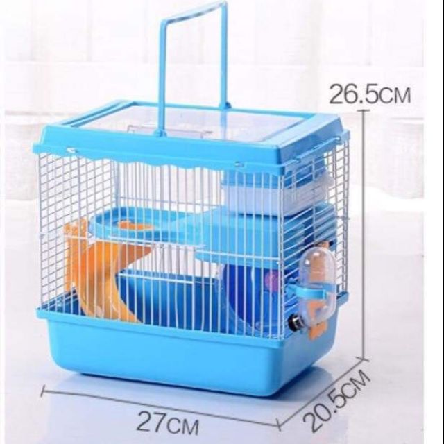 Chuồng mickey nắp mica thoáng mát cho Hamster full phụ kiện