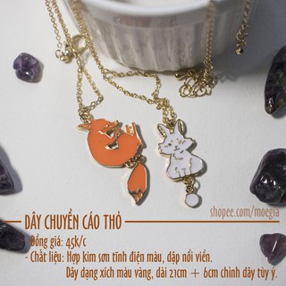 Dây chuyền cáo thỏ cuteo (cáo vàng cam)