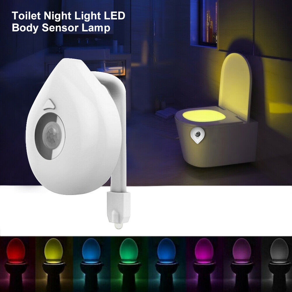 Đèn LED cảm biến chuyển động PIR gắn bồn cầu 8 màu thay đổi độc đáo 1m