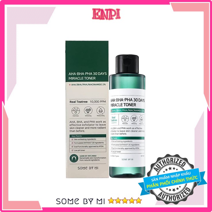 [Mã 153FMCGSALE1 giảm 10% đơn 250K] Nước hoa hồng Some By Mi AHA-BHA-PHA 30 Days Miracle Toner