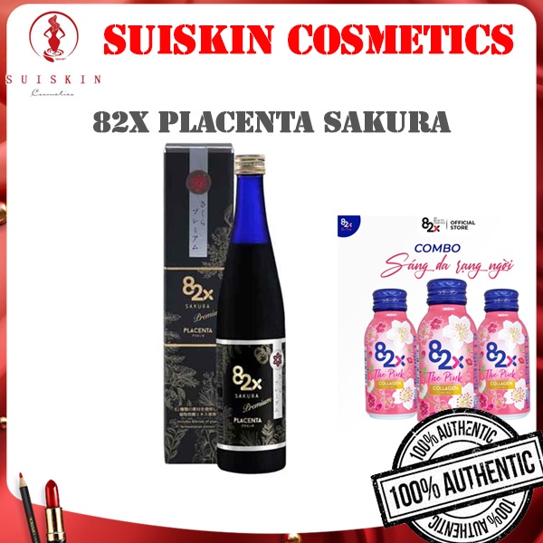 82X PLACENTA SAKURA PREMIUM (DÒNG CAO CẤP) 450.000mg Nhau Thai "Heo Hạnh Phúc" - Nước Uống Đẹp Da Đến Từ Nhật Bản 500ml
