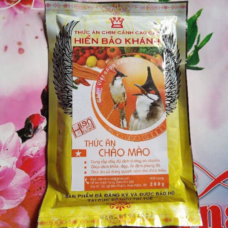 Cám chim chào mào sao - Hiển Bảo Khánh - 200g - Vừa dưỡng vừa hót