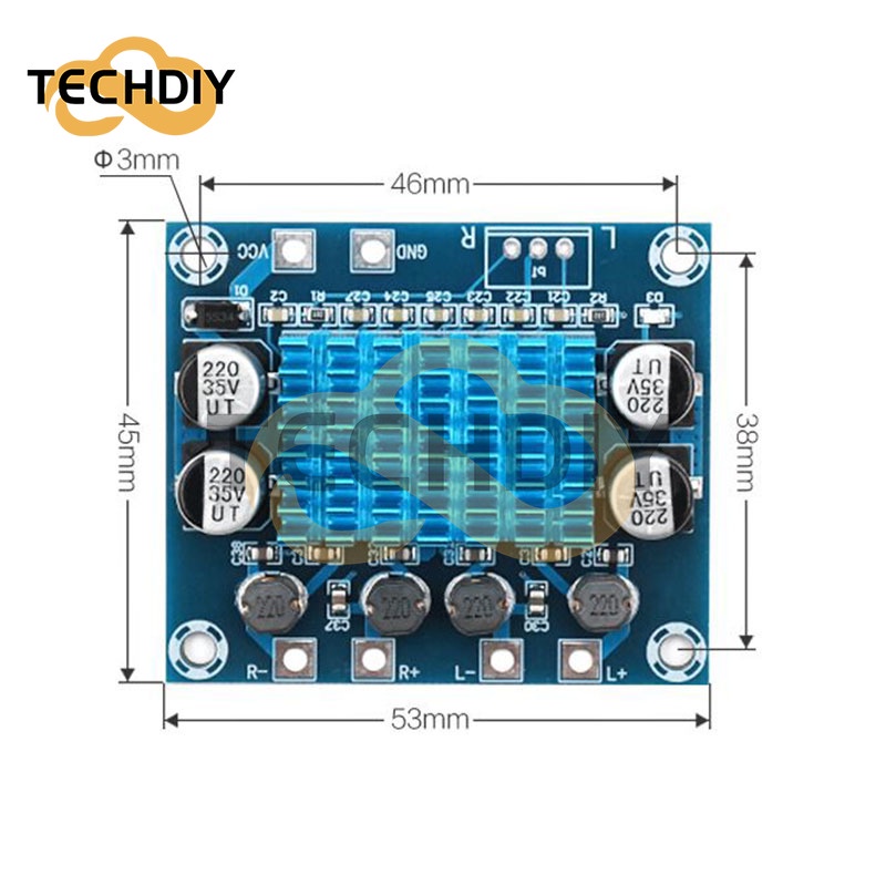 Bảng Mạch Khuếch Đại Âm Thanh Kỹ Thuật Số TPA3110 XH-A232 30W+30W 2.0 DC 8-26V 3A C6-001