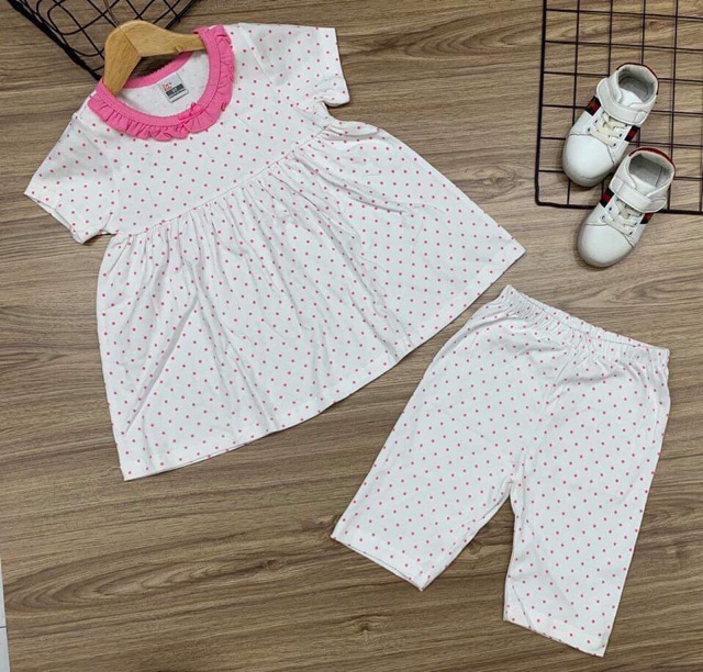 Bộ bozip/borip bé gái 20-34 kg