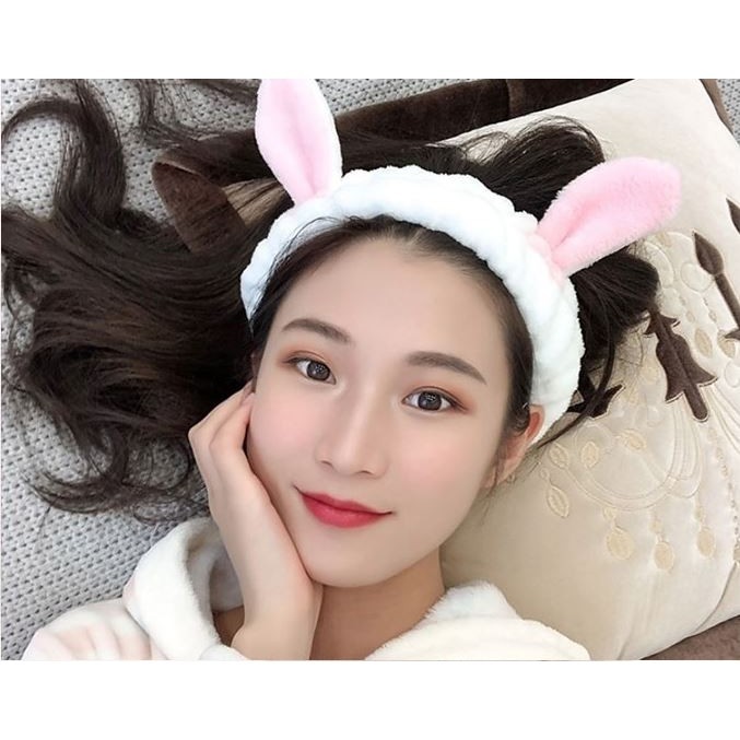 Băng đô rửa mặt, trang điểm hình tai thỏ dễ thương | BigBuy360 - bigbuy360.vn