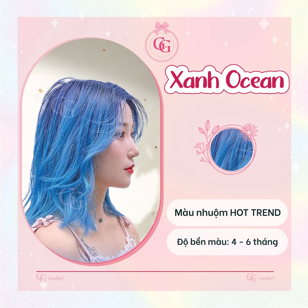 Tự nhuộm tóc màu XANH BLUE OCEAN tại nhà