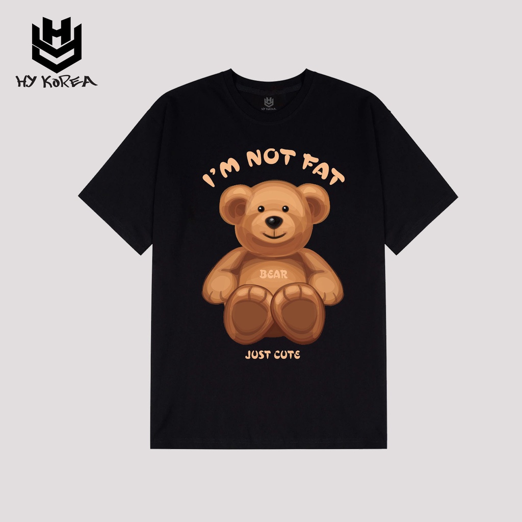 Áo Thun Tay Lỡ HY Korea In Hình Gấu Vàng Cute 18.