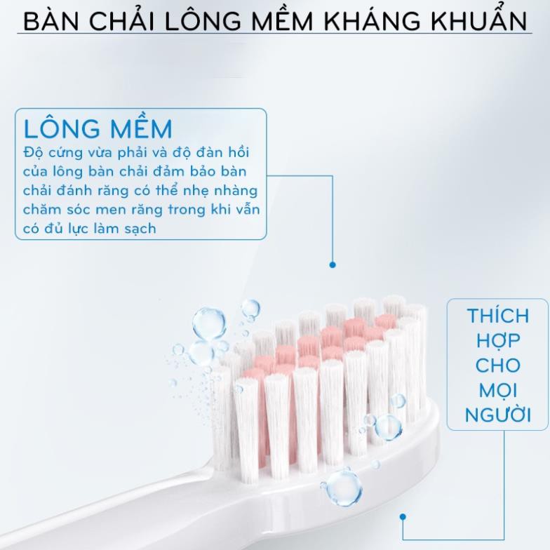 Bàn Chải Đánh Răng Điện 6 Chế Độ Chải, Đánh Bóng, Làm Trắng Và Chăm Sóc Răng Toàn Diện Bảo Hành 6TH QStore