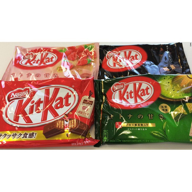 Kẹo KitKat đủ vị trà xanh, mâm xôi, chocolate hàng CHUẨN NỘI ĐỊA NHẬT BẢN