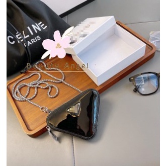 Túi Xách  mini Hình Tam Giác Phối Dây Xích Đeo Vai / Thắt Lưng Phong Cách Âu Mỹ Cho Nữ