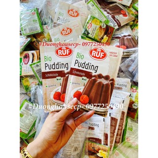 Pudding hữu cơ Ruf vị vani thật/cacao thật (mẫu mới) date 2023 46 gr