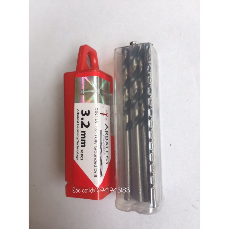 Mũi khoan inox Arbalest chuẩn 2-10.5mm