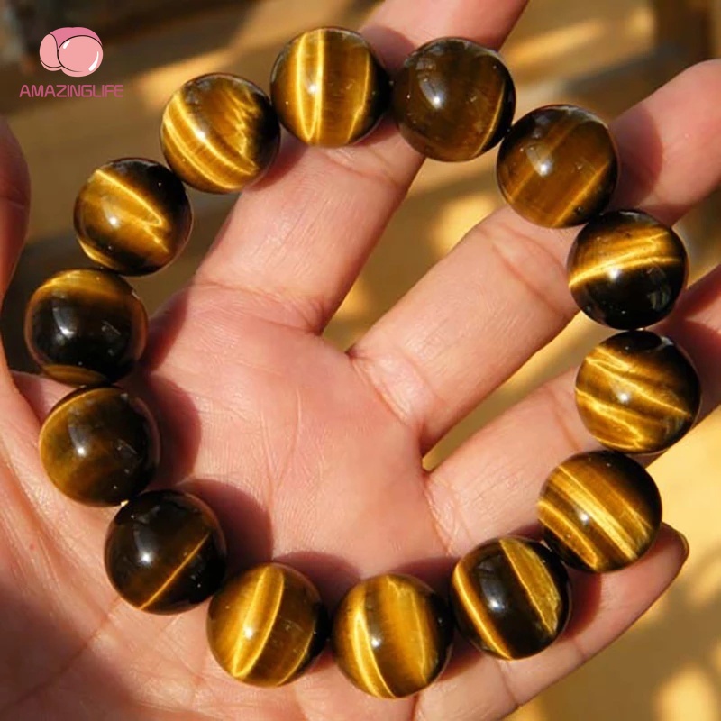 Vòng Tay Chuỗi Hạt Đá Mắt Hổ 8mm Dành Cho Nam Và Nữ