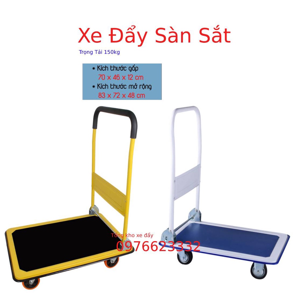 Xe Đẩy Hàng ,Xe Kéo hàng Đa Năng Gấp Gọn Tải trọng Lớn 150kg-XDT03