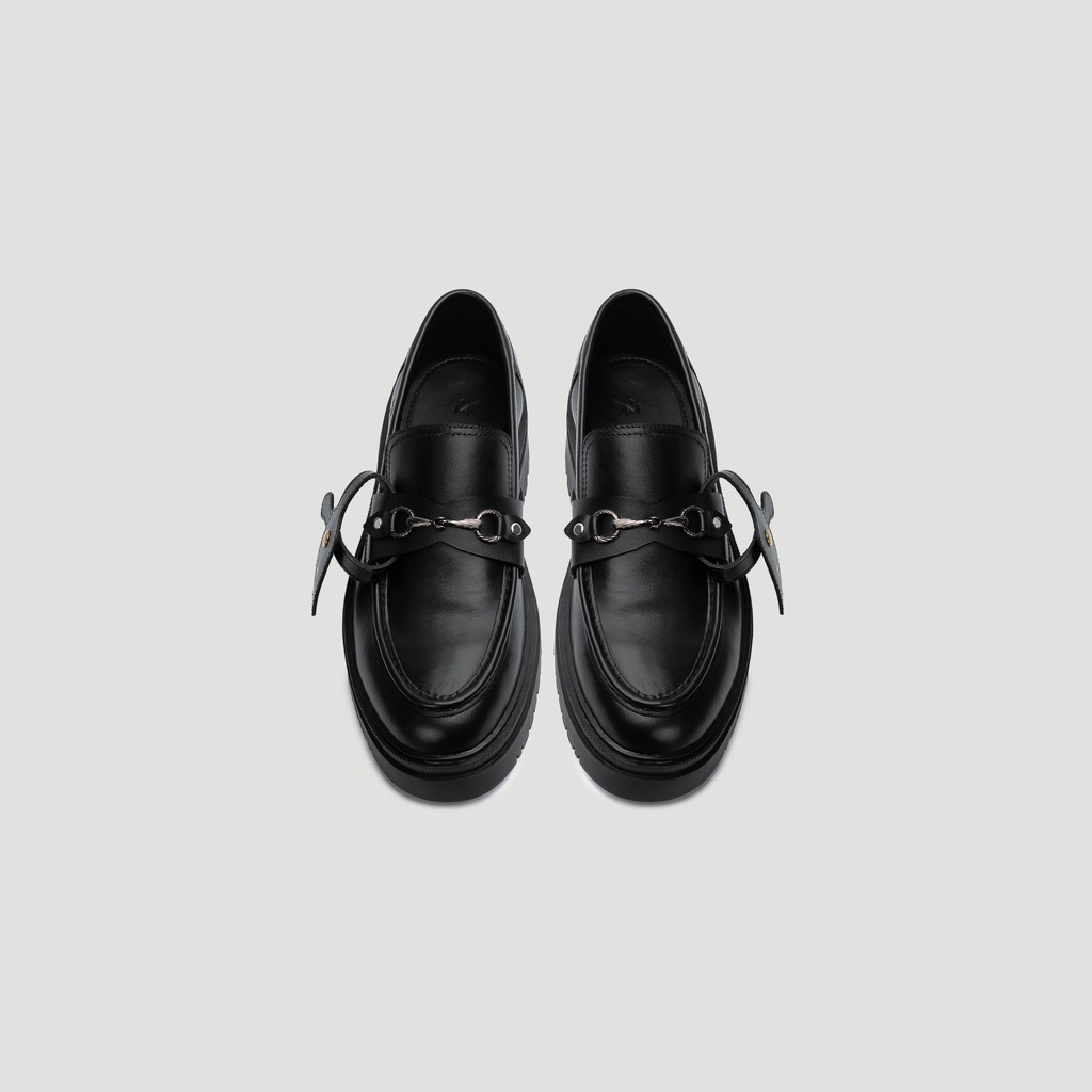 Giày Lười Nam Nữ THEWOLF CHUNKY LOAFER - Black