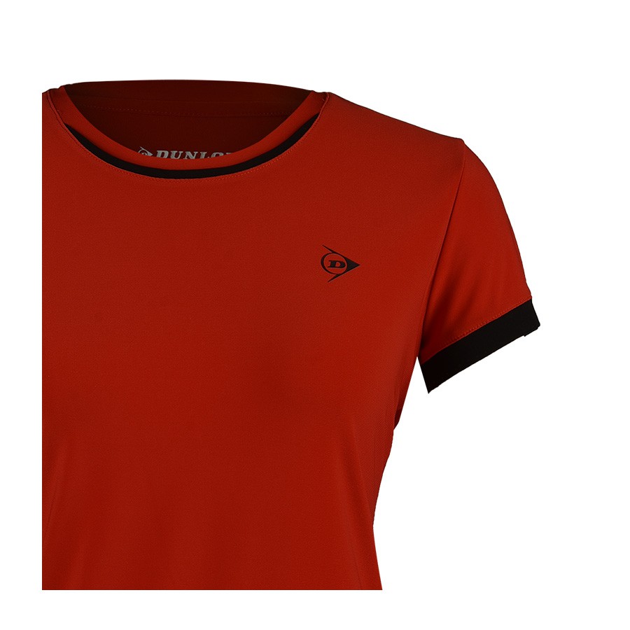 [Mã FAMALLT5 giảm 15% đơn từ 30k] Áo Tennis nữ Dunlop - DATES9095-2-RD (Đỏ) Hàng chính hãng Thương hiệu từ Anh Quốc