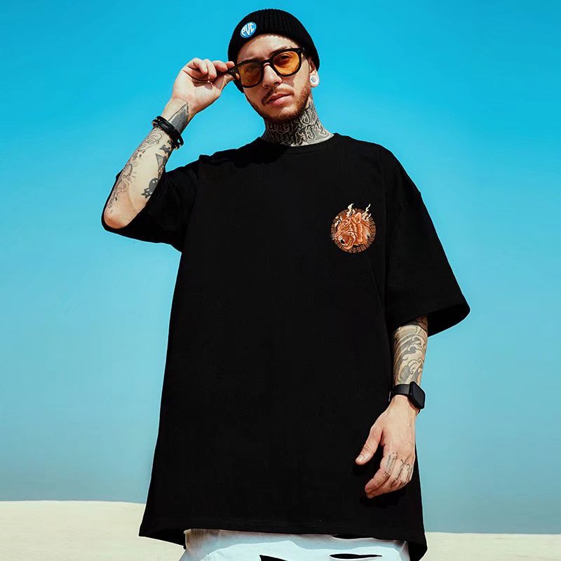 Áo Thun Tay Ngắn Cổ Tròn Dáng Rộng In Chữ Thời Trang Mùa Hè Cho Nam Size M-8XL