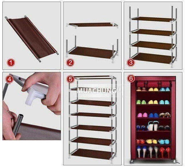 Tủ giày 6 tầng
