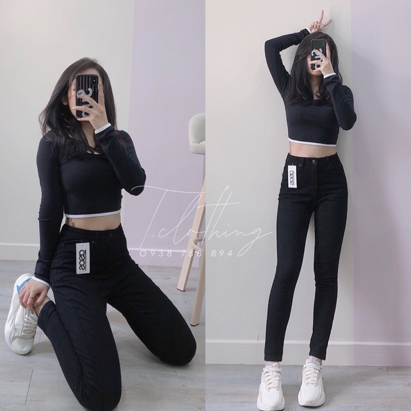 Quần Skinny Jean đen 9 tấc [ẢNH CHÍNH CHỦ] | BigBuy360 - bigbuy360.vn