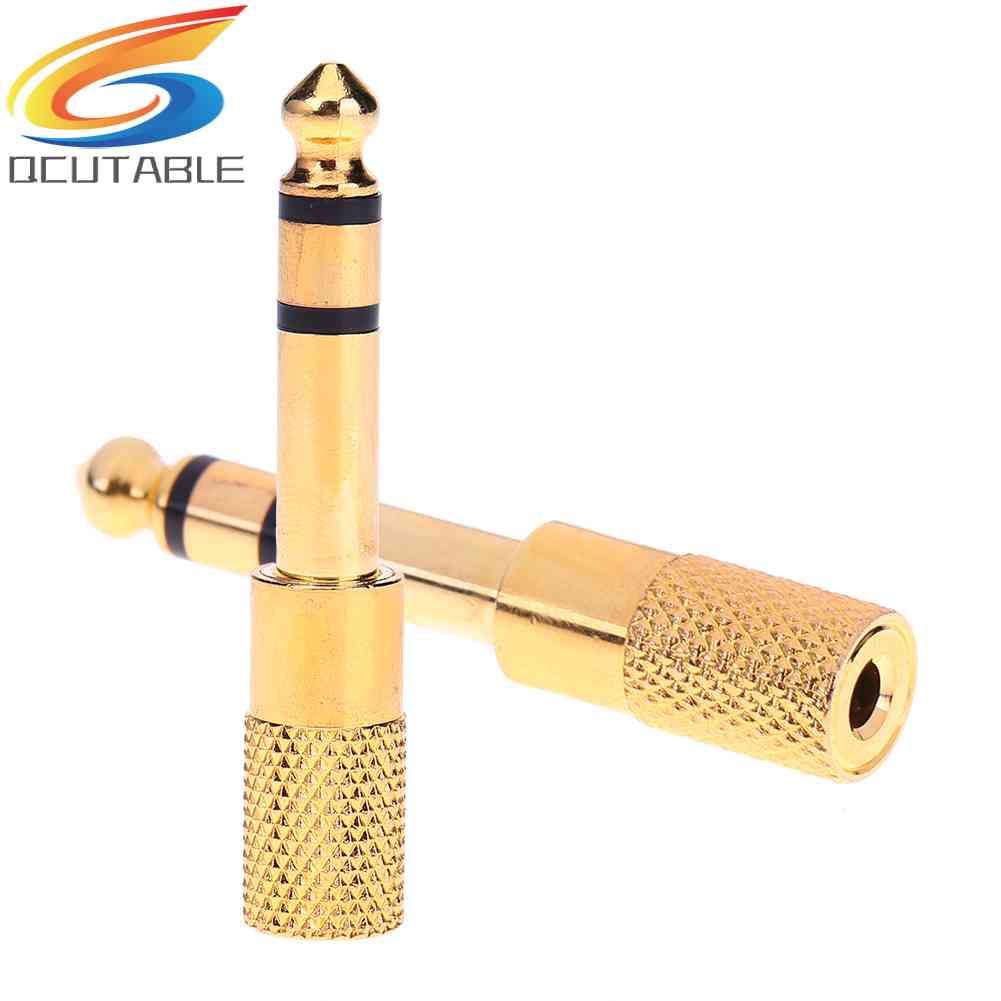 Đầu Chuyển Đổi Âm Thanh Từ Giắc Cắm 6.35mm 1 / 4 inch Sang Ổ Cắm 3.5mm 1 / 8 inch Chuyên