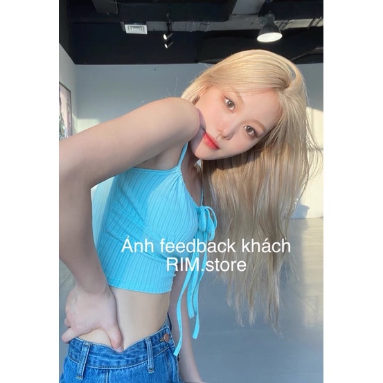 Áo hai dây nơ phong cách teen âu mĩ sexy năng động phù hợp đi biển no bra crotop hot trend áo ống