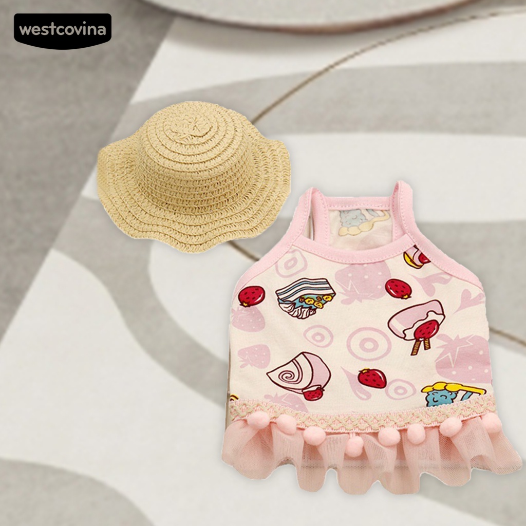 Áo Thun Mềm Mại Họa Tiết Bánh Kem Cho Thú Cưng