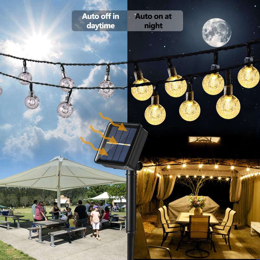 Dây Đèn Led Trang Trí Chạy Bằng Năng Lượng Mặt Trời