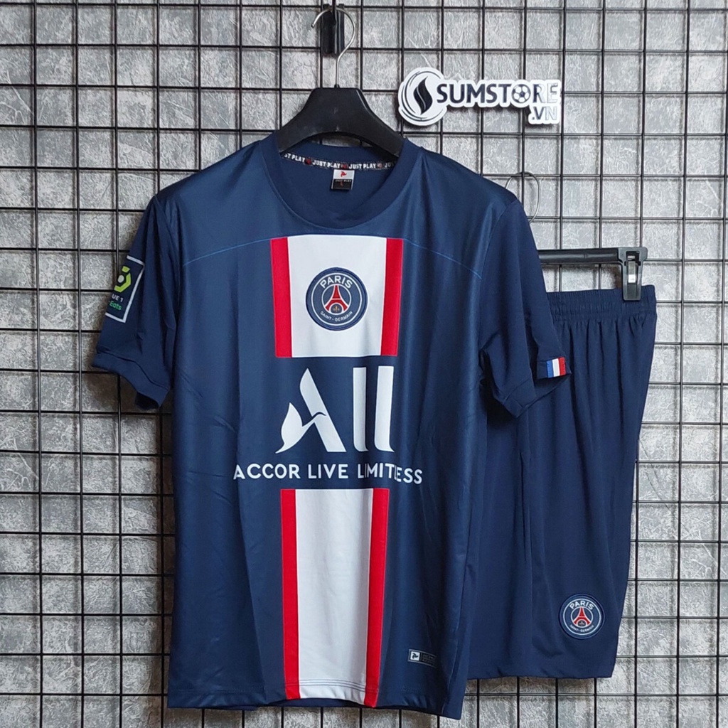 Áo PSG Xanh Sân Nhà Mùa 2022 2023 Mẫu Cực Đẹp - Đồ Đá Banh Thể Thao Nam Nữ Mới Chất Lượng Cao Cấp