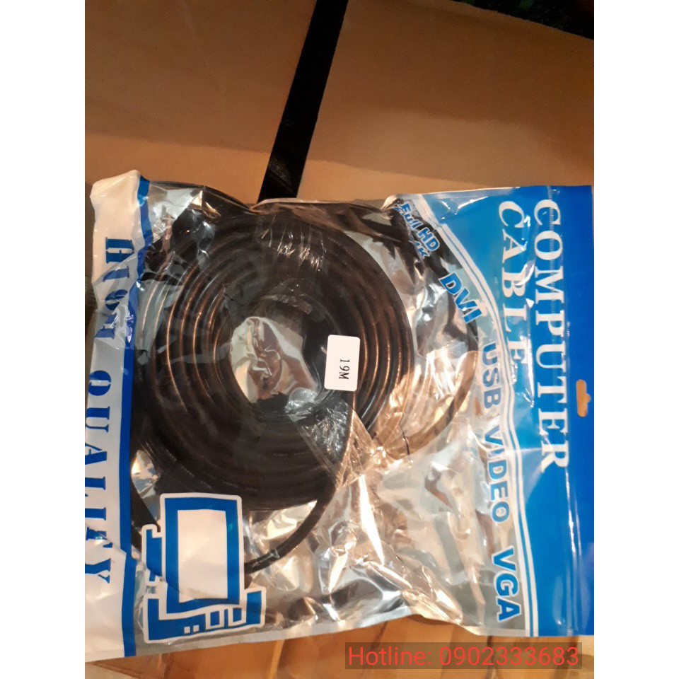 Cáp hdmi 19m full hd | dây hdmi 19m tròn đen