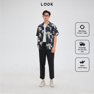 Áo sơ mi họa tiết hoa và nhiệt đới mặc đi chơi đi biển LOOK SAMMI SHIRT