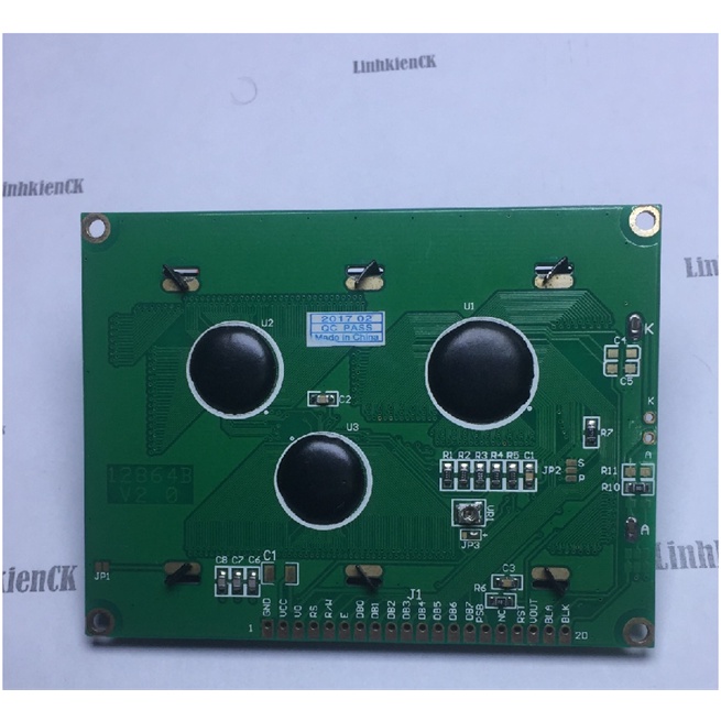 LCD Graphic 128x64 dòng ST7920 (Màu Xanh Dương)