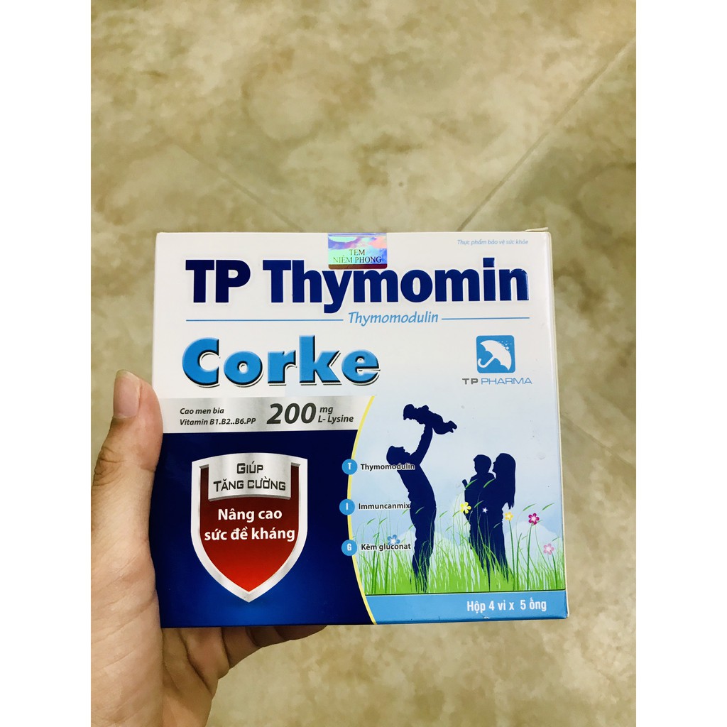 Siro tăng cường đề kháng cho bé và người lớn TP Thymomin Corke giúp tiêu hóa  tốt ăn ngon hơn - Mộc Diệp
