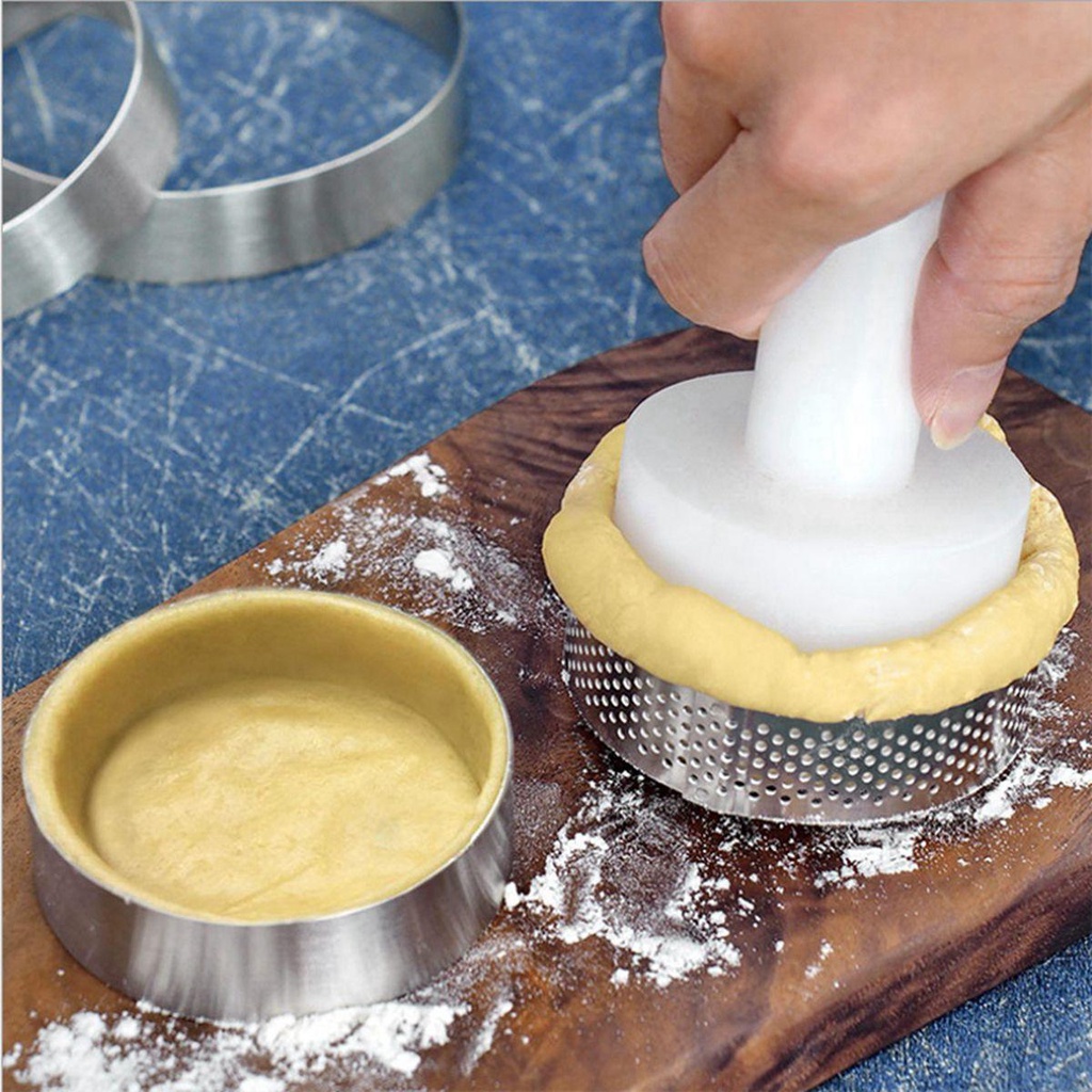 Khuôn Làm Bánh Tart Tart Tart Tamper Pie Bằng Nhựa Di Động Tiện Dụng Cho Gia Đình