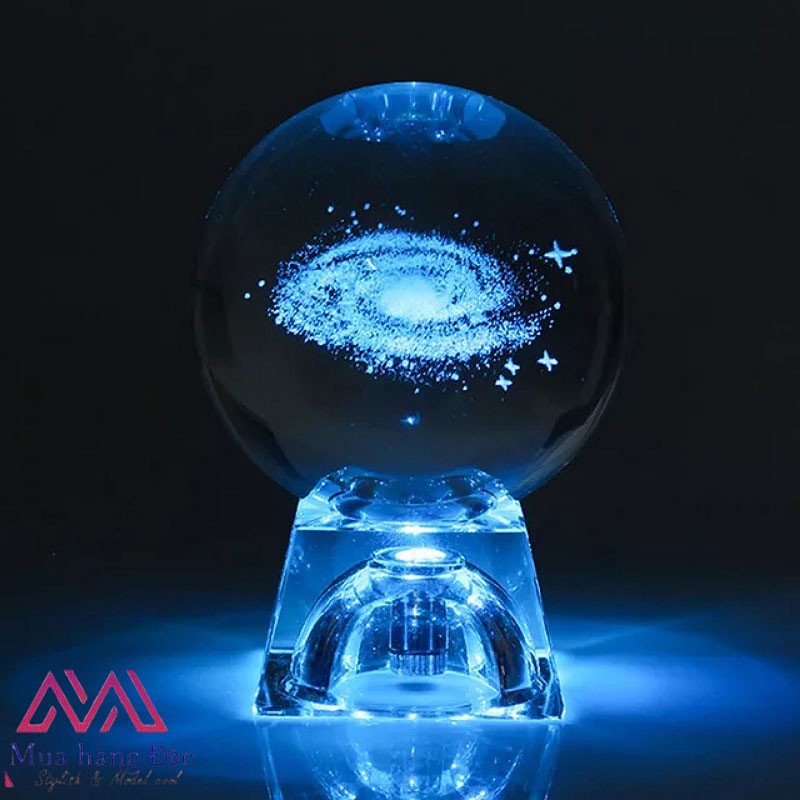 Quà Tặng Độc 🎁 🎁 🎁 Bộ Quả Cầu Pha Lê Galaxy 3D LED Dải Ngân Hà